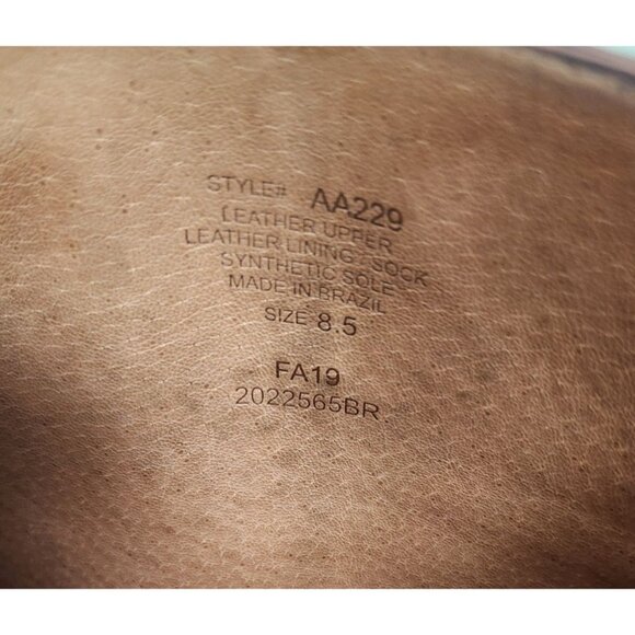 Madewell Women's Sz. 8.5 Knee High Brown Leather Stacked Heel Boots - Picture 7 of 10